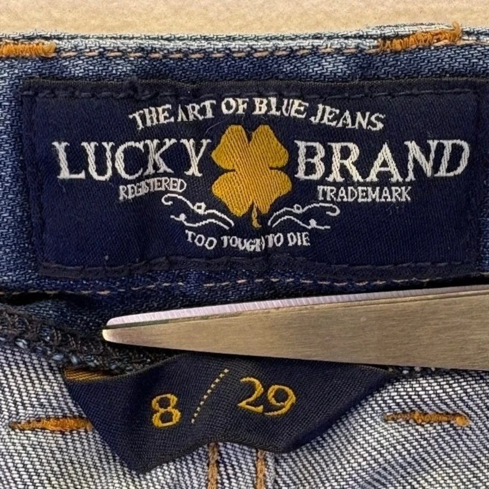 Lucky Brand Sweet Jean Crop Medium Wash Denim Jeans Womens Size 8 29 Mid Rise